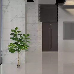 Discount Green Fiddle Leaf Tree in Distressed Pot Trees & Topiaries