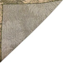 Kirklands Home Outdoor Rugs|Green Floral Blooms Outdoor Area Rug, 4x7