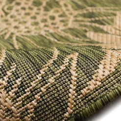 Kirklands Home Outdoor Rugs|Green Floral Blooms Outdoor Area Rug, 4x7