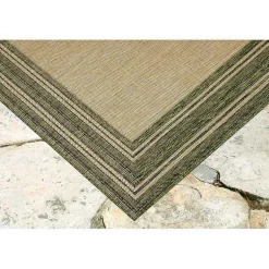 Kirklands Home Outdoor Rugs|Green Framed Border Outdoor Area Rug, 4x7