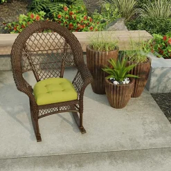 Kirklands Home Outdoor Cushions & Pillows|French Edge 2-pc. Outdoor Wicker Cushion Set Green