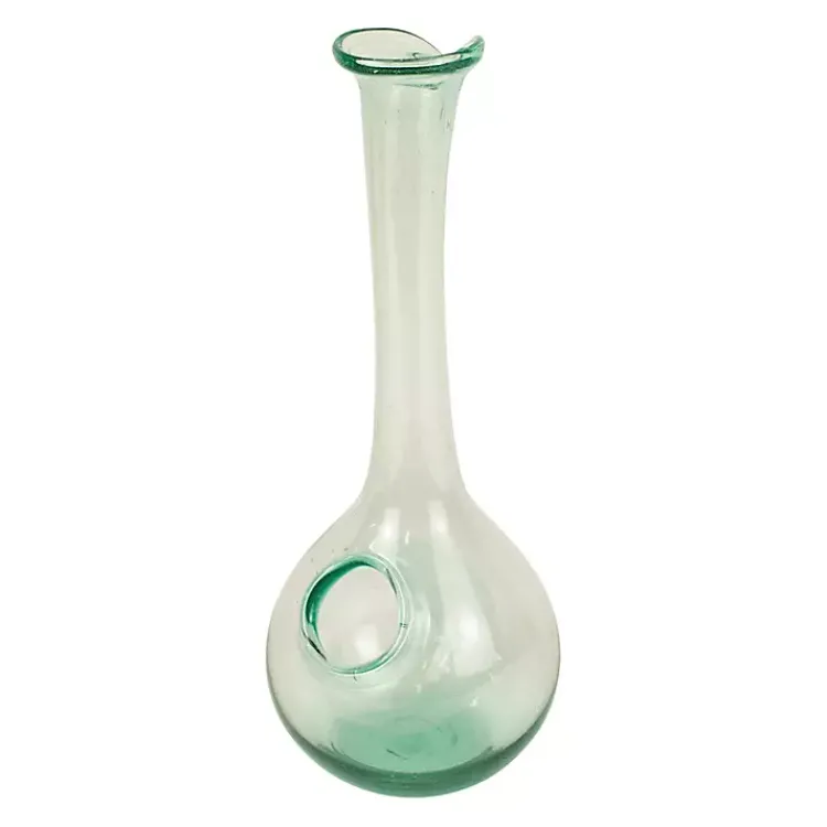 Kirklands Home Barware|Glass Wine Decanter with Ice Pocket Green