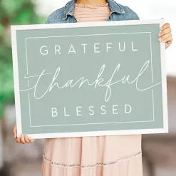Grateful Thankful Framed Wall Plaque Fall