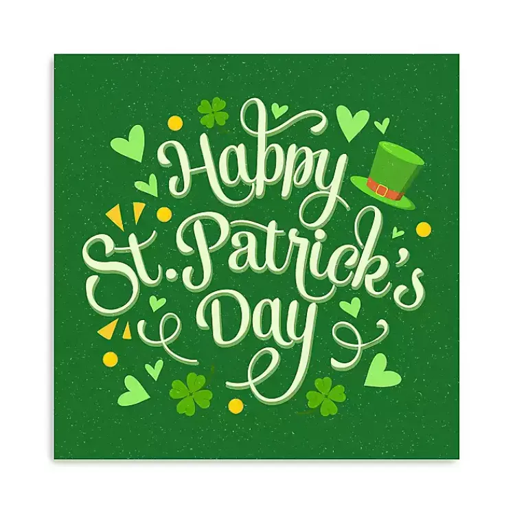 Hot Happy St. Patrick's Day Canvas Art Print St Patricks Day Decorations