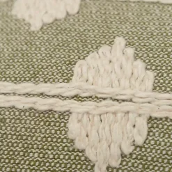 Discount Green Heathered Embroidered Diamond Throw Pillow Pillows