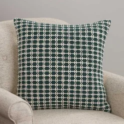 Hot Green Hemlock Woven Pillow Pillows