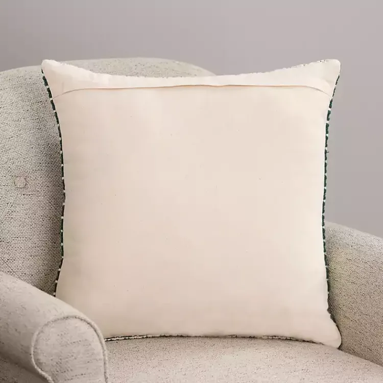 Hot Green Hemlock Woven Pillow Pillows
