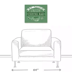 Discount Green Irish Coffee Bar Canvas Art Print St Patricks Day Decorations