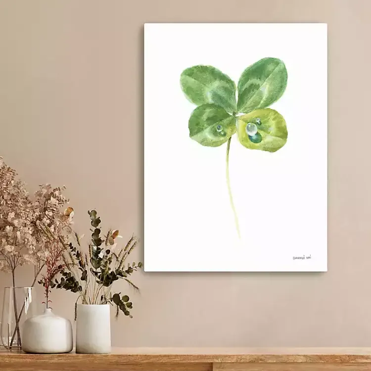 New Green Lucky Clover Canvas Art Print St Patricks Day Decorations