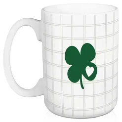 Outlet Green Lucky Plaid Mugs, Set of 2 St Patricks Day Decorations