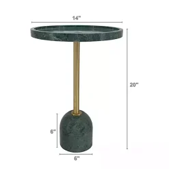 Kirklands Home Accent & End Tables|Marble & Gold Cocktail Table Green