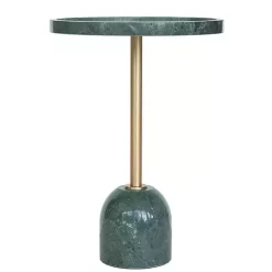 Kirklands Home Accent & End Tables|Marble & Gold Cocktail Table Green
