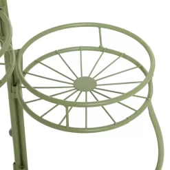 Kirklands Home Planters|Metal Starburst 3-Tier Plant Stand Green