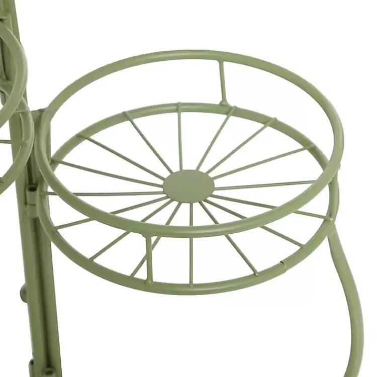 Kirklands Home Planters|Metal Starburst 3-Tier Plant Stand Green