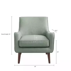 Kirklands Home Accent Chairs|Mid-Century Modern Accent Chair Green