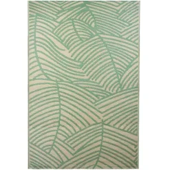 Kirklands Home Outdoor Rugs|Green Palm Leaf Outdoor Area Rug, 4x6