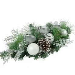Sale Pine and Ornament Candle Centerpiece Arrangements & Greenery