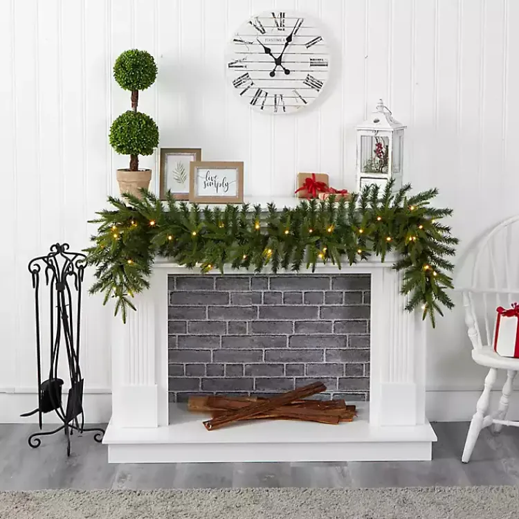 Discount Pine Clear LED Garland Christmas Arrangements & Garland