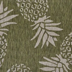 Kirklands Home Outdoor Rugs|Green Pineapple Outdoor Area Rug, 7x9