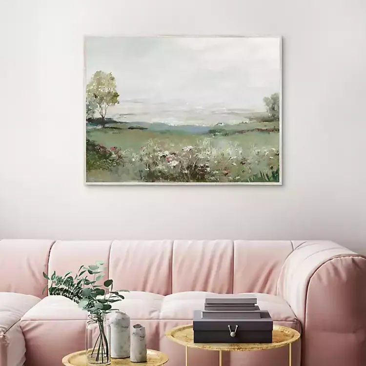 Kirklands Home Canvas Art|Green Prairie Field Framed Canvas Art Print