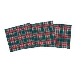 Kirklands Home Table Linens|Red Jewel Plaid Christmas Table Runner Green
