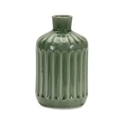 Clearance Ribbed Terracotta Vase, 7 in. Vases