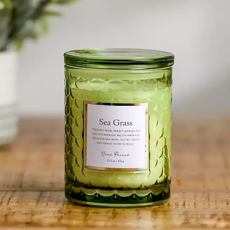 Outlet Sea Grass Glass Jar Candle Candles