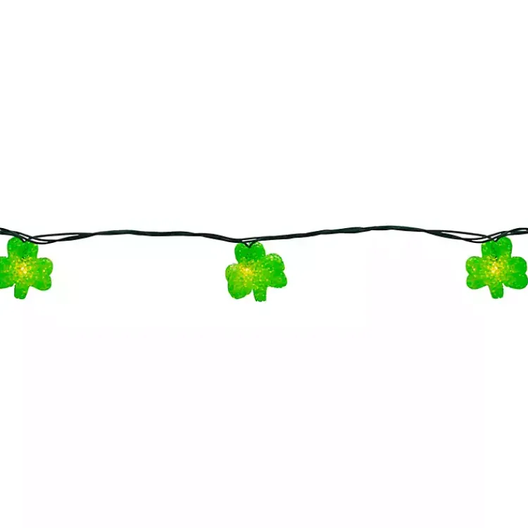 Hot Green Shamrock String Lights St Patricks Day Decorations