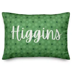 Clearance Shamrocks Personalized Lumbar Pillow Pillows