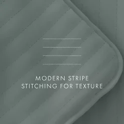 Kirklands Home Quilts|Stitched Stripes 3-pc. Queen Quilt Set Green