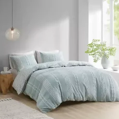 Kirklands Home Comforters|Stripe Diamond Full/Queen Comforter Set Green