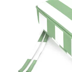 Kirklands Home Outdoor Cushions & Pillows|Green Striped Outdoor Settee Cushion