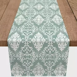 Kirklands Home Table Linens|Symmetrical Vines Table Runner Green