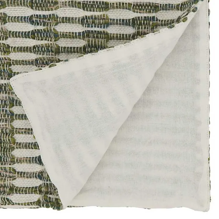 Kirklands Home Table Linens|Green Tea Woven Stripe Table Runner, 90 in.