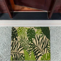 Kirklands Home Doormats|Tropical Fronds Doormat Green