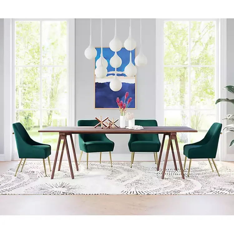 Kirklands Home Dining Chairs|Velvet Gold Maxine Dining Chair Green