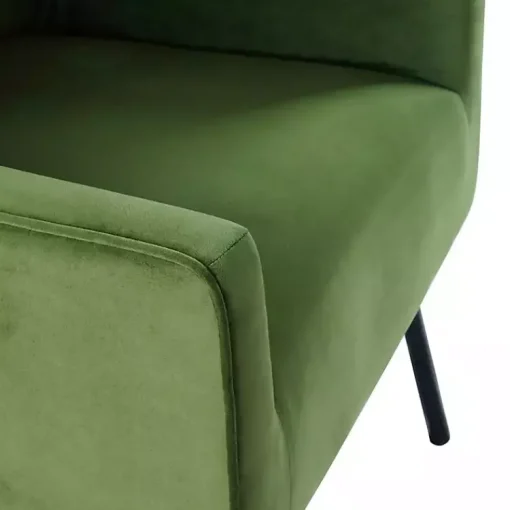 Kirklands Home Accent Chairs|Velvet Upholstered Black Legs Accent Chair Green
