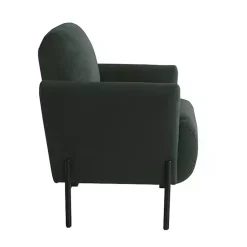 Kirklands Home Accent Chairs|Velvet Upholstered Knox Accent Chair Green