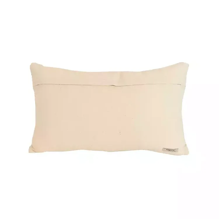 Sale Green Woven Stripe Lumbar Pillow Pillows