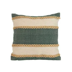Hot Green Woven Wide Stripe Indoor/Outdoor Pillow Pillows