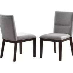 Kirklands Home Dining Chairs|Greige and Walnut Dining Chairs, Set of 2