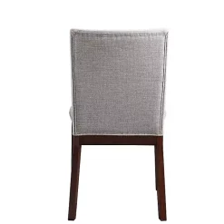 Kirklands Home Dining Chairs|Greige and Walnut Dining Chairs, Set of 2