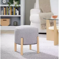 Kirklands Home Benches & Ottomans|Grey Michelle Ottoman Gray