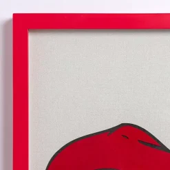 Discount Grinch Looking Through Wreath Framed Art Print Christmas Art & Wall Decor