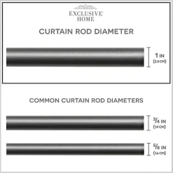 Kirklands Home Curtain Rods & Hardware|Gunmetal Hyde Wrap Around Curtain Rod, 120 in.