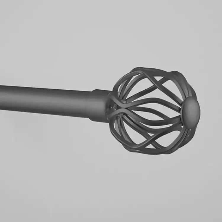 Kirklands Home Curtain Rods & Hardware|Gunmetal Open Sphere Curtain Rod, 72 in.