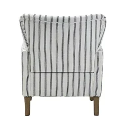 Kirklands Home Accent Chairs|Gustaf Navy Striped Armchair