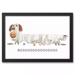 Best Halloween Dog Boo Framed Canvas Art Print Halloween
