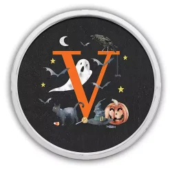 Outlet Halloween Monogram V White Framed Wall Plaque Halloween