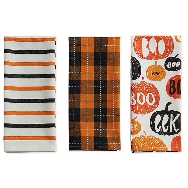 Hot Halloween Pattern Kitchen Towels, Set of 3 Halloween
